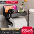 thumbnail image 2 of TopLLC Toilet Tissue Box Storage Rack Wall Mounted Toilet Paper Drawer Bathroom Non Perforated Toilet Paper Rack Household Paper Roll Rack, 2 of 3