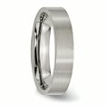 thumbnail image 4 of Bague Plate en Titane 5mm Bande Brossée 9 Tailles, 4 of 7