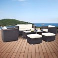 thumbnail image 1 of Costway 6pcs Patio Rattan Wicker Furniture Set Loveseat Ottoman Cushioned Garden, 1 of 10