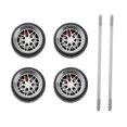thumbnail image 2 of 4Pcs/Set 1/64 Diecast Model Car Alloy Rubber Wheel & Tires Set Accessories Replacement Spare Parts for s E3, 2 of 7