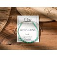thumbnail image 1 of SNNROO 1pc Positive Genuine Stone Birthstone Bracelet - Handmade Bohemian Vacation Chic Beaded Adjustable Rope Bracelet - Perfect Small Gift For Her  Includes Greeting Card, 1 of 7