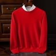 thumbnail image 2 of cfhntfmh Sweaters for Men Soft Crewneck Basic Thermal Shirts Comfy Long Sleeve Knitted Pullover Sweaters Fall Winter Loungewear, 2 of 6