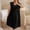 Black, variant on Sakmal Cooling Moomoo Dresses for Women Knee Length Cute Slip Blue Mumu Dress Short Sleeve Floral Nightgowns for Women