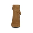 thumbnail image 2 of Unique Bargains Bottes à Talon Bloc à Bout Rond pour Femmes Bottines Cheville Brun US 7, 2 of 8