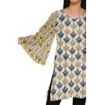 thumbnail image 4 of Moomaya Robe Kurti Courte Indienne Imprimée Tunique en Poly-Crêpe Robe Mini à Col Rond, 4 of 5