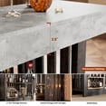 thumbnail image 4 of GloryStar 63 Inch Modern Bar Table, Counter Height Design with 2-Tier Storage, Accommodates 4-8 People, Versatile Pub Table for Breakfast, Coffee, Dining Room, Bistro, or Living Room, 4 of 7