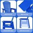thumbnail image 4 of Gymax Ensemble de 2 Chaises Adirondack de Patio pour Enfants Fauteuil Chaise d'Extérieur Résistante aux Intempéries Bleu, 4 of 5