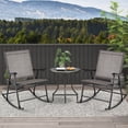 thumbnail image 2 of Costway 2pcs Patio Folding Rocking Chair Heavy-Duty Metal Frame Rockers Outdoor, 2 of 8