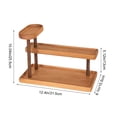 thumbnail image 3 of Amzcrzy Wooden Storage Rack Living Room Decor Wooden Multi-Tier Storage Display Rack Desktop Decorative Storage Stand Solid Wood Cup Holders Tea Set Storage Rack Perfume Display Stand, 3 of 6
