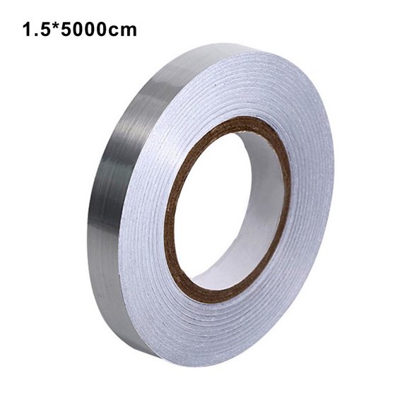 Maoww Autocollant de Joint de Carrelage Imperméable, Bande de Ligne de Carrelage pour Scellage de Plancher, Ruban de Scellage en Feuille de Cuivre, 1,5x5000 cm, Feuille d'Argent