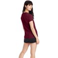 thumbnail image 2 of Hanes T-Shirt à Col en V Nano-T pour Femmes, m, Bordeaux, 2 of 3