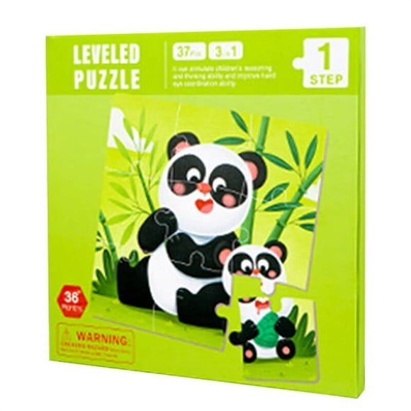 1 Set Puzzle Toy Smooth Edges Colorful Portable Folding 3 in 1 Plane Puzzle Book Brain Game for Gift