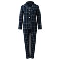 thumbnail image 4 of 2025 Ensembles de Pyjama pour Femmes Femmes Décontracté Col à Revers Bouton Cop Pyjamas Femmes à Carreaux Impression Deux Pièces Femmes Pyjamas à Manches Longues Femmes Ensembles Courts Costume Pyjamas Ados Pyjamas Confortables Chauds Femmes Ensemble de Pyjama Aguichant, 4 of 8