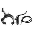 thumbnail image 1 of Graflsoa Alloy Front/Rear Caliper Brake Set for Fixed Gear and Road Bikes - Black/Silver, Includes Brake Handle and Cable with Cord, 1 of 6