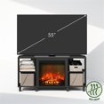 thumbnail image 3 of Pemberly Row No Heat Decorative Electric Fireplace Corner TV Stand Americano, 3 of 6
