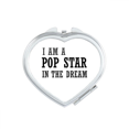 thumbnail image 1 of I Am A Pop Star In The Dream Heart Mirror Travel Magnification Portable Handheld Pocket Makeup, 1 of 3