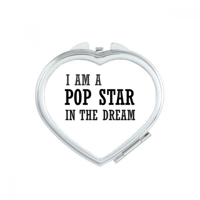 I Am A Pop Star In The Dream Heart Mirror Travel Magnification Portable Handheld Pocket Makeup