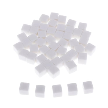 Set / 50pcs Blank D6 14mm / . 55 '' RPG Boardgame