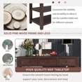 thumbnail image 3 of MODERNLUXE Table Console de 50 Pouces, Table de Canapé Rétro avec 3 Tiroirs, Étagères Ouvertes et Cadre en Bois pour Salon, Espresso, 3 of 7
