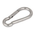 thumbnail image 1 of Unique Bargains M8 x 80mm 304 Stainless Steel Carabiner Spring Snap Link Hook Silver Tone, 1 of 2