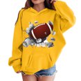 thumbnail image 4 of Kcodviy Chandail à Capuchon pour Tout-Petits Enfants Fans de Football Chandail Ado Joueur Sports Filles Veste à Capuche Rétro Enfants Garçons Filles Chandail à Fermeture Éclair Rugby Chandail à Capuchon Chandail, 4 of 6