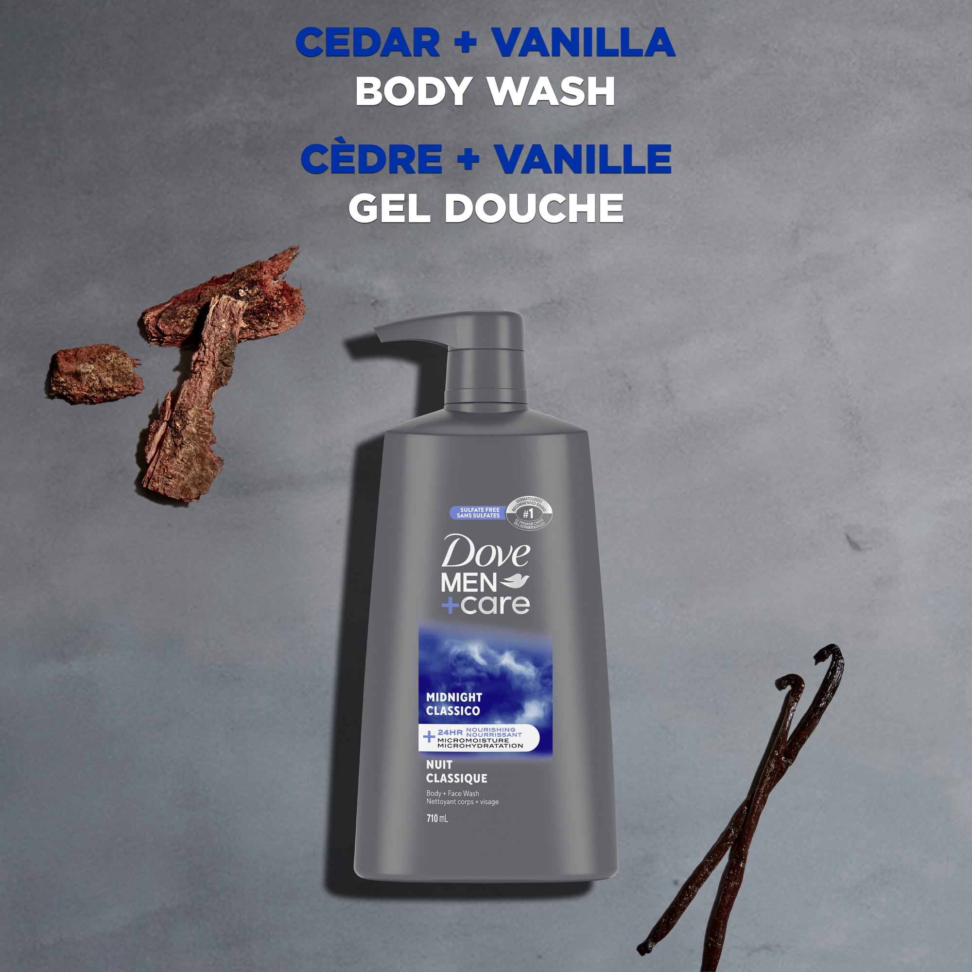 Dove Men+Care Nettoyant Corporel Nuit Classique Nourrissant 24 H, 710 ml
