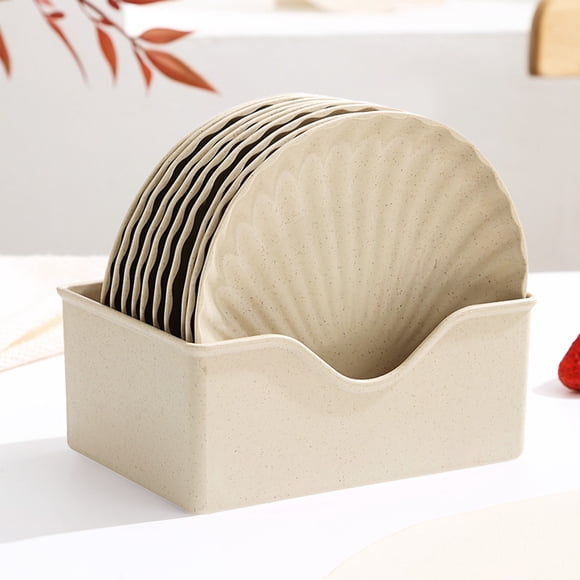 Danhjin Dining Plate 10 Pc Cutlery Set With 6.29 In Food Tray Fruit Snack Bowl Can Be Used In Restaurants Food Shops Dining Halls Etc Kitchen Gadgets