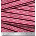 thumbnail image 2 of Soimoi Modal Satin Fabric Stripe Block Printed Fabric 1 Yard 42 Inch Wide, 2 of 3