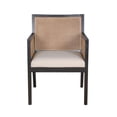 thumbnail image 3 of Darnell Dining Chair in Black, Solid Wood Dining Chair, Rattan Cane Dining Chair, Hexagon Rattan Dining Chair, Upholstered Dining Chair, 3 of 4