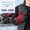 thumbnail image 4 of Touch Screen Gloves Winter Warm Windproof Smartphone Texting Glove Thermal for Hiking Driving Cycling Running(Red), 4 of 4