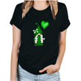 thumbnail image 2 of T-shirts de la Saint-Patrick pour Femmes Mode Saint-Patrick Imprimé Col Rond Manches Courtes T-Shirt Décontracté Haut T-Shirt de la Saint-Patrick, 2 of 3