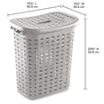 thumbnail image 2 of Sterilite Weave Laundry Hamper, Grey, 2 of 7