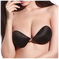 thumbnail image 2 of Qertyioot Fashion Women Lithe Silica Gel Breast Sticker Invisible Bra Light Silicone Bra, 2 of 5