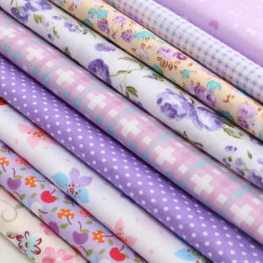 Tissu en Coton Créatif à Imprimé Floral Tissu d'Artisanat Tissu de Couture pour Bricolage