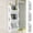 White, variant on mtvxesu 3-Tier Wall Mounted Storage Rack, Pvc Bathroom Shower Kitchen Organizer Shelf with Hooks, Adhesive No-Drill Space Saver, 1 Count