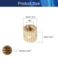 thumbnail image 2 of Wekity M3x5mm Female Thread Knurled Nuts,150PCS Hx5mm OD Brass Threaded Insert Embedment Nuts Hydraulic Welded Joint Injection Molding Assortment Kit for 3D Printing Injection Molding-0621, 2 of 5