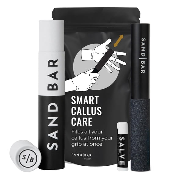 SandBar Lime pour Enlever les Callosités des Mains - Outil en Aluminium Durable pour le Soin des Callosités et l'Élimination des Peaux Mortes - Comprend une Pommade Nourrissante - Idéal pour les Athlètes, Grimpeurs et Amateurs de Gym