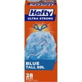 thumbnail image 2 of Hefty Ultra Strong Waste Bags Drawstring Blue Recycling, Tall 50L, 28 Bags (Pack of 2), 2 of 2