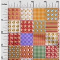 thumbnail image 2 of oneOone Polyester Spandex Orange Fabric Florals Craft Projects Decor Fabric Printed By The Yard 56 Inch Wide, 2 of 4