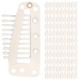 thumbnail image 2 of 100pcs 10 Teeth  Clip Stainless Snap Comb for Hair Extension and Hair Weaving, 2 of 8