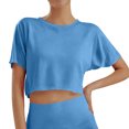 thumbnail image 2 of Crop Tops For Girls Short Sleeve Shirt Girls Summer Tops Neck Slim Fit Tops Basic Tee, 2 of 4