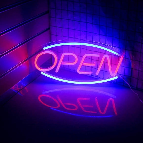 LED Open Neon Signs Open Word Neon Night Lights For Room Decor Light Lamp Bedroom Bar Pub Hotel Cafe Restaurant Game Room Wall Art Decoration Sign Powered by USB