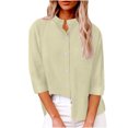 thumbnail image 1 of Yuyuzo Womens Fall Business Casual Tops Long Sleeve Button down Blouses Loose Basic Going out Tops, 1 of 6