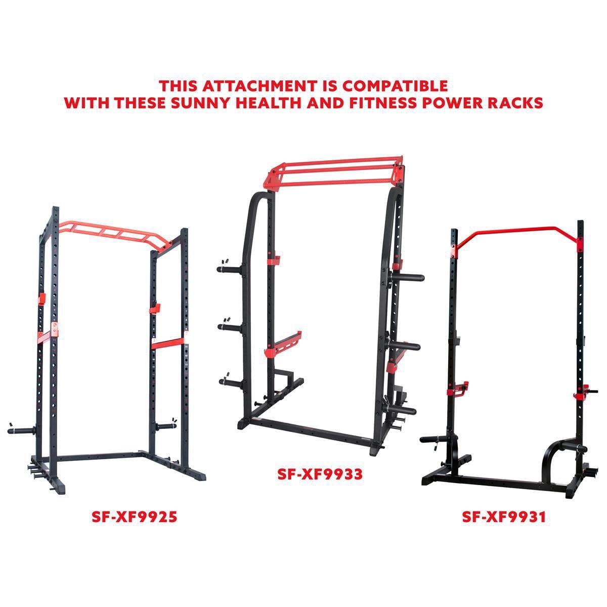 Sunny Health & Fitness Fixation de Barre d'immersion pour Racks d'alimentation et Cages