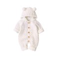 thumbnail image 1 of Nouveau-né Bébé Garçon Fille Hiver Sweat à Capuche Romper Combinaison Tricotée à Manches Longues, 1 of 6