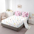 thumbnail image 3 of Erosebridal Kawaii Bowknot Bedding Queen Size,Cartoon Sheep Rabbit Bedding Sets Queen Size,Floral Decor,Reversible,Lightweight,7pcs, 3 of 5