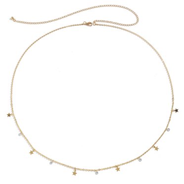 Chaîne de Ventre Étoile Alliage All-match Mince Ceinture Ceinture de Ceinture Bijoux pour Femme