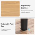 thumbnail image 5 of Tribesigns 6.5FT Modern Office Conference Table, 78.74-Inch Large Seminar Meeting Desk with Metal Legs and Adjustable Pads, Boardroom Training Table, Light Walnut, 5 of 5