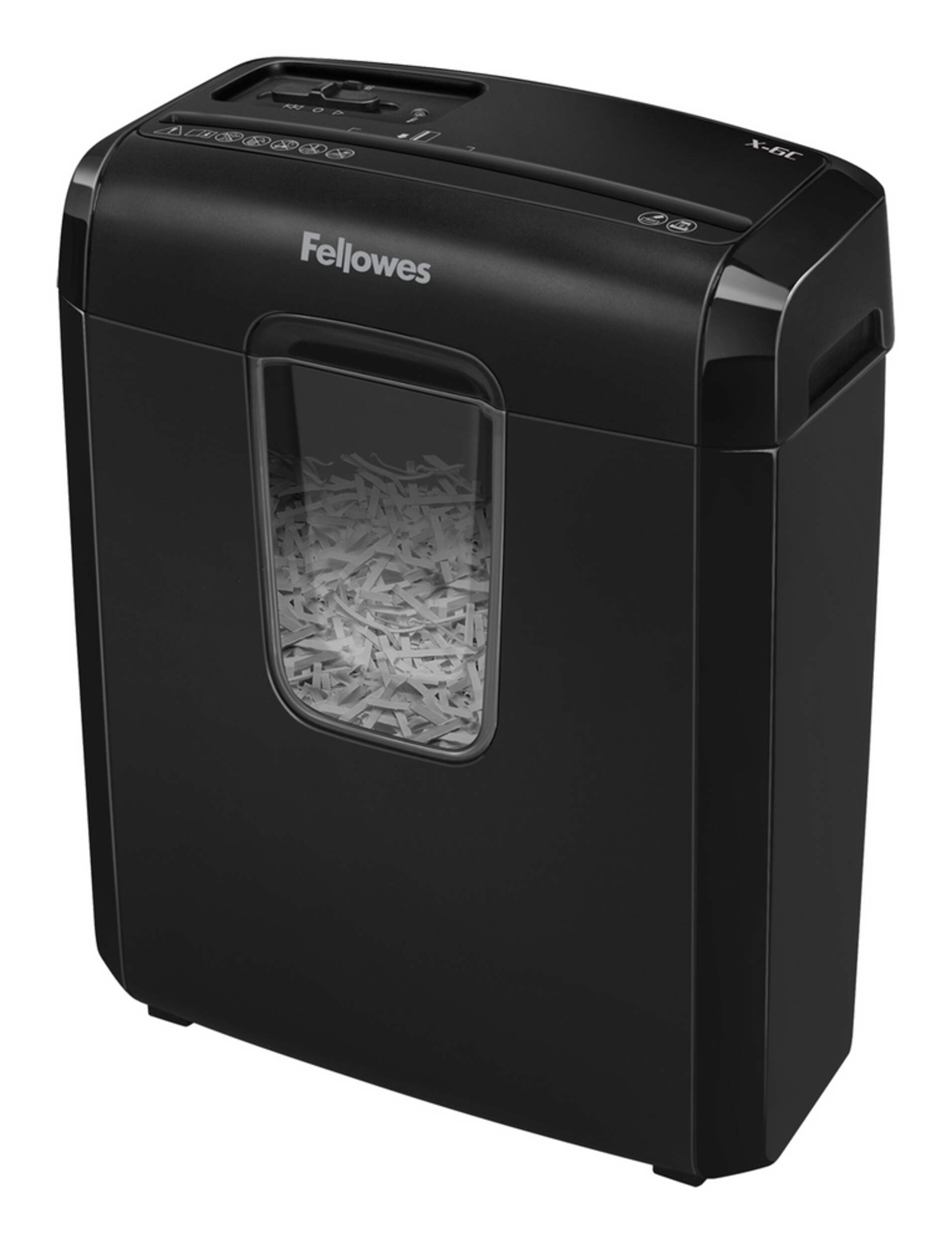 Fellowes Cross-Cut Shredder, Black, 6 Count