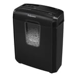 Fellowes Cross-Cut Shredder, Black, 6 Count